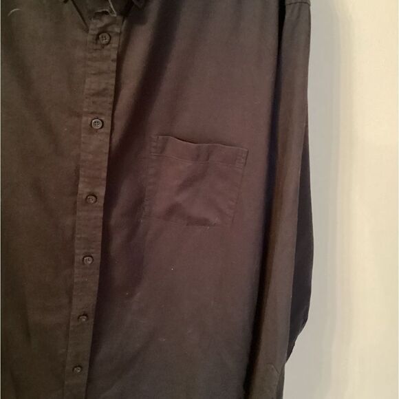 ROWM SIZE 2XT BLACK LONG SLEEVE COTTON BUTTON DOWN SHIRT - Picture 3 of 7